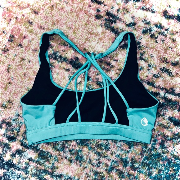 ICYZONE || Active Strappy Sports Bra in Florida Keys Blue - SZ Small - Picture 6 of 10